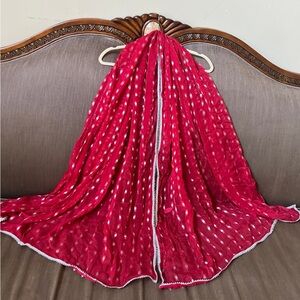 Red oversized Scarf/ wrap/ dupatta